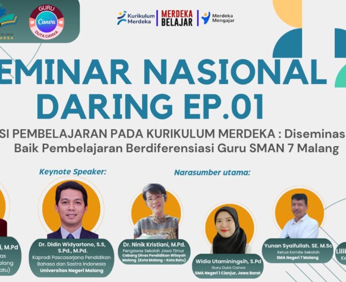 Sukseskan HUT ke-42, SMAN 7 Malang Gelar Seminar Nasional Daring Berskala Besar