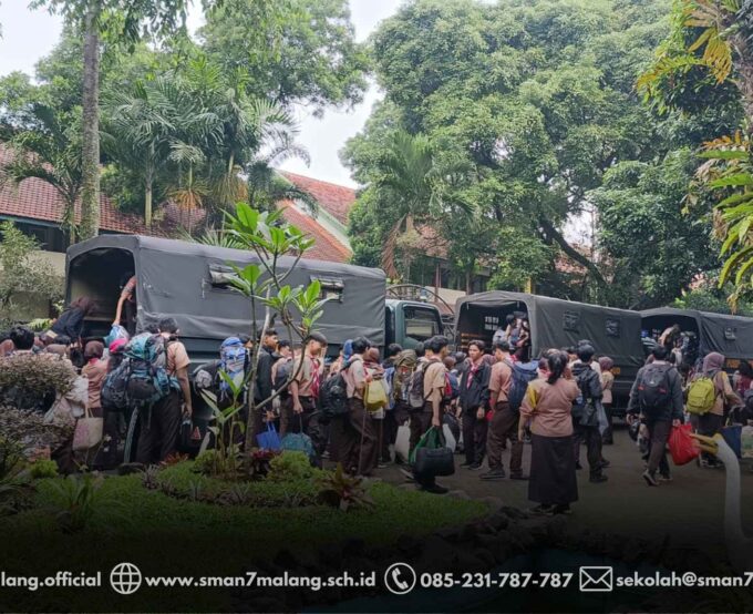 Siap Jalani KPLS, Rombongan Siswa Kelas X Menuju Sahabat Alam Bersama TNI